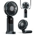 thumbnail image 1 of Ventilador portátil GOCKERA F01 4200 mAh con 5 velocidades y pantalla negra, 1 of 6