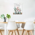 thumbnail image 3 of Pink and Green Floral Canvas Wall Art for Living Room, Flower Eucalyptus Butterfly and Inspirational Quotes on Wood Pictures Wall Decor Wildflower Nature Plant Framed Wall Art,12L X 12W Inches, 3 of 6