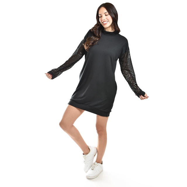 Vestido con mangas de lentejuela Roman Fashion /Juvenil, 8072 (Negro) negro CH