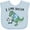 Blue, variant on Inktastic I Love Soccer-Dinosaur in Blue Boys or Girls Baby Bib