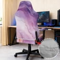 thumbnail image 6 of Whosucclay Purple Marble Print Gaming Chair Cover, Stretchable Elastic Computer Desk Chair Cover with Armrest Covers, 4Pcs Soft Non Fading Office Chairs Covers Slipcovers, 6 of 8