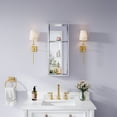 thumbnail image 5 of ANGELES HOME 12" x 30" Recessed or Surface Mount Medicine Cabinet, Aluminum Mirror Cabinet with Open Shelves and Tempered Glass Inserts, 5 of 11