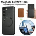 thumbnail image 4 of Magnetic Phone Case for Samsung Galaxy A14, Works with MagSafe Wireless Charging Shockproof Anti-Scratch Anti-Fingerprint Non Slip Sides Minimalist Style Case Cover for Samsung A14 5G, Yellow, 4 of 12
