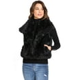 thumbnail image 4 of Love Tree Women's Juniors Soft Faux Fur with Side Pockets Vest (Black, Small), 4 of 6