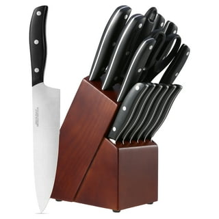 NSF Certified 15pcs Kitchen Knife Set, 1.4116 German Stainless Steel With  Block