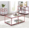 thumbnail image 5 of Furniture of America Tenne Glass Top Side Table, Red, 5 of 6