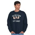 thumbnail image 3 of Do You Even Lift Bro Popeye Sailor Men's Big & Tall Crewneck Sweatshirt Brisco Brands 2X, 3 of 4