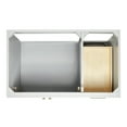 thumbnail image 6 of Ariel Hamlet 36 In. Left Offset Oval Sink Bathroom Vanity With Carrara White Quartz Countertop 1.5 Edge In Grey, 6 of 11