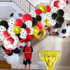 Luckinbaby 61 Pieces Balloons, Soccer Print Balloons Trophy Shaped Balloons Set Party Decorations Home Ornaments