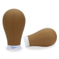 thumbnail image 4 of Eerya Wig Head Canvas Block Head 21 Inch Wig Head Stand for Making Wig Display Styling Brown Poly Canvas Block Wig Head with Stand Mannequin Head with Mount Hole Manikin Head Wig Stan, 4 of 9