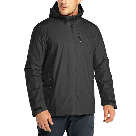 33,000ft Waterproof Lightweight Windbreaker Rain Jacket, (Men's L)