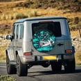 thumbnail image 7 of Lsque Geometry Dash Pattern Tire Covers - Tough Tire Wheel Protector for Truck, SUV, Trailer, Camper, RV - 14 inch, 7 of 7