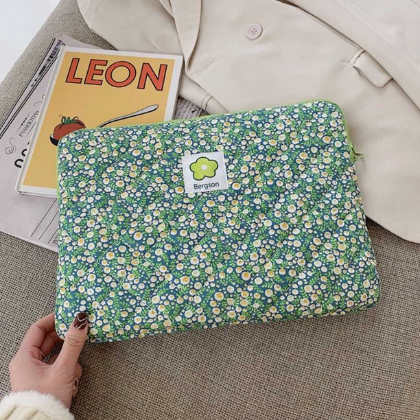 Funda bonita con patrón de flores para ordenador portátil, funda a prueba de golpes para Macbook, Ipad, Samsung, 11, 13 y 14 pulgadas Fivean unisex