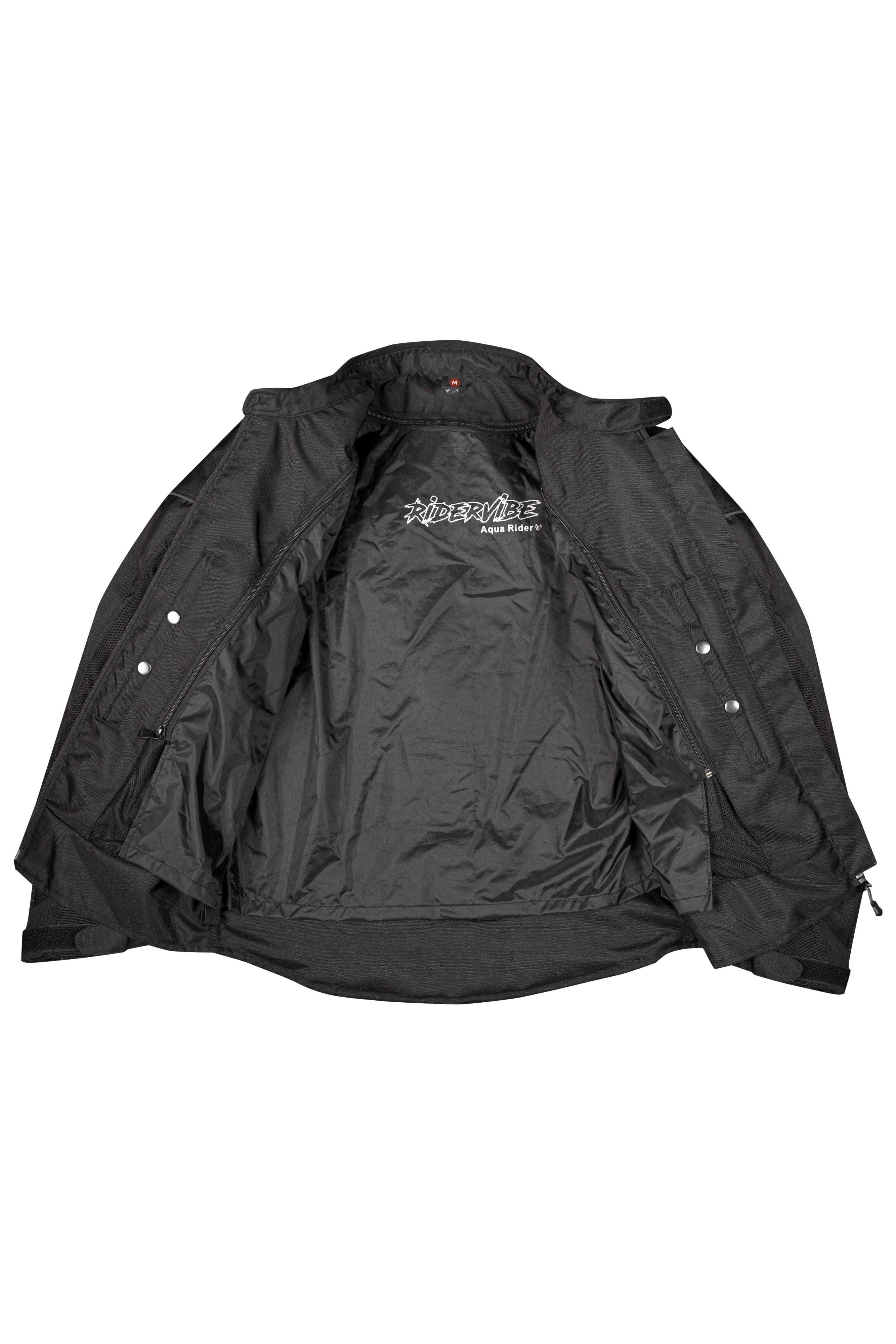 Dream Apparel Men’s Mesh Motorcycle Jacket with Removable Armor, Reflective Trim, Zip-Out Lining, Adjustable Cuffs