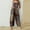 Khaki, variant on Tejiojio Clearance Womens Fashion Ethnic Style Patchwork Vintage Printed Buttons Suspender Jumpsuit