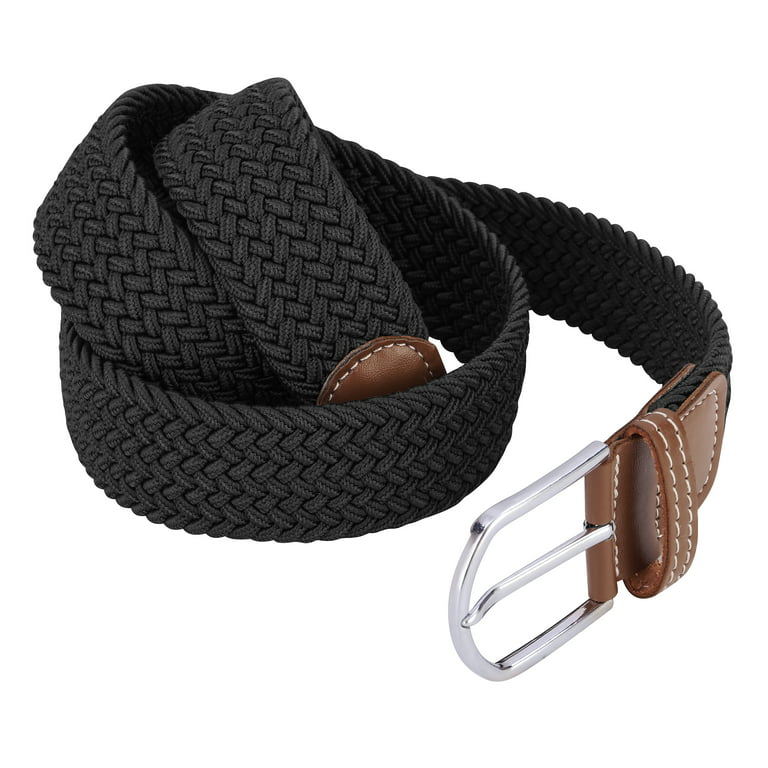 Braided Canvas Woven Elastic Stretch Belts 1 3/8 Width Stretch Belts for  Men