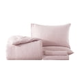 thumbnail image 4 of SUTENGDA 8 Piece Bed In A Bag  Cationic Dyeing Cozy Comforter Bedding Set (Queen  Khaki), 4 of 6