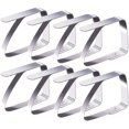 thumbnail image 1 of Juego de 8 pinzas para mantel de acero inoxidable antideslizantes, 1 of 5