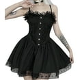 thumbnail image 6 of Women Gothic Lace Mini Dresses Vintage Goth Punk Dress Spaghetti Strap Party Dresses, 6 of 8