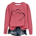 thumbnail image 4 of Qiopertar Mode Femmes T-Shirt à Manches Longues Col Rond Imprimé Chandail en Molleton Blouse Hauts Offres de la Semaine Liquidation à Moins de 5$ jusqu'à 90 % de Réduction, 4 of 4