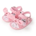 thumbnail image 3 of Toddle Girl Sandals Summer Crib Shoes Bowknot Soft Sole Infant Girls Princess Dress Flats First Walker Shoes, 3 of 5