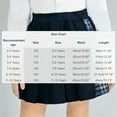 thumbnail image 4 of VBTAPA Girls School Uniform Skirts Plaid Pleated Skirt Preppy Style A-Line Mini Skirts Black 11-12 Years, 4 of 7