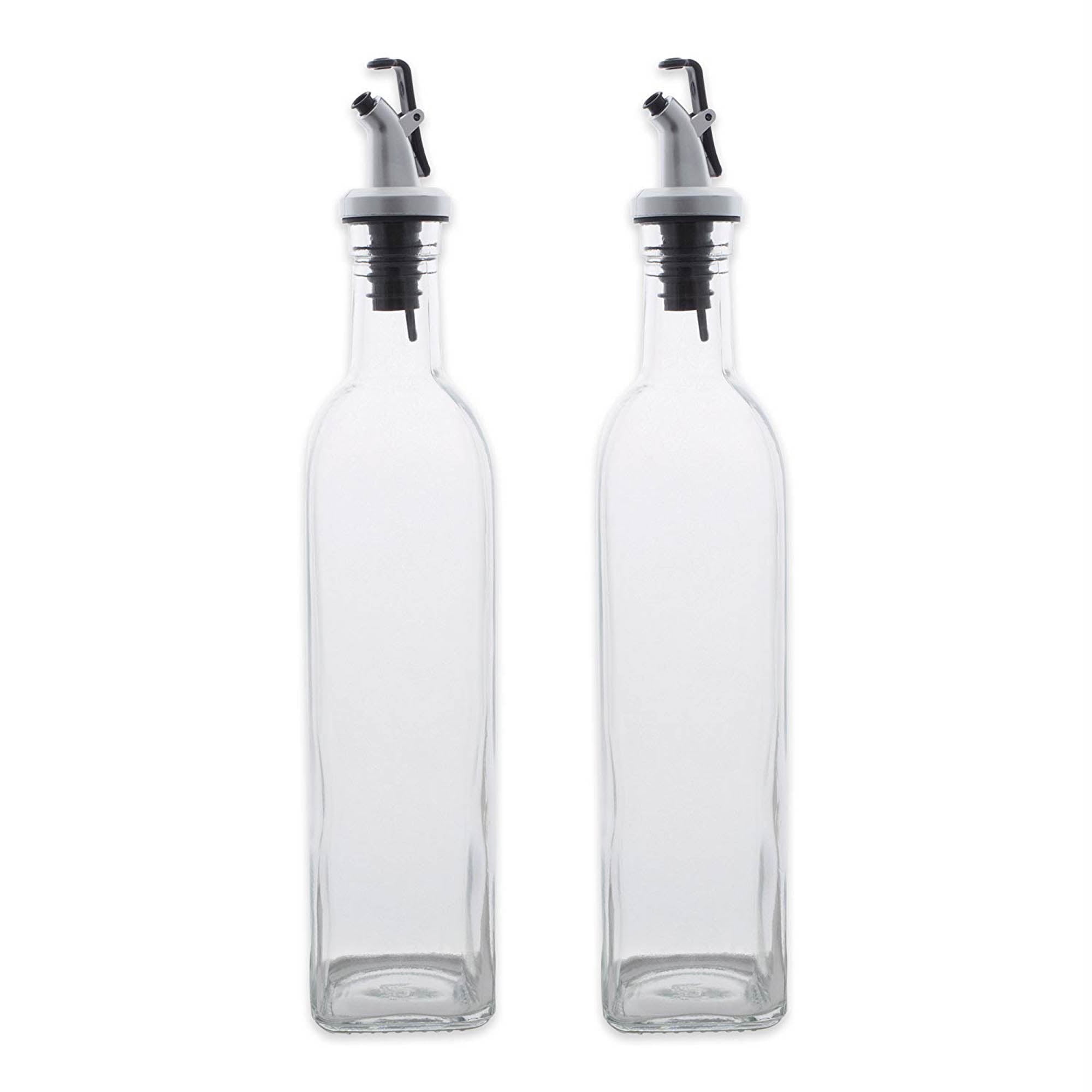 DII Set of 2 Oil & Vinegar Cruets with Cork Stoppers Can be used for