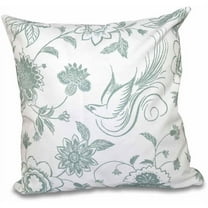 Simply Daisy 16" x 16" Traditional Bird Floral Floral Print Pillow