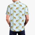 thumbnail image 3 of Balery Cartoon Sea Turtle Printed Men’s Short Sleeve Polo Shirt, Midweight Men's Shirt,Golf Polo shirts -Small, 3 of 8