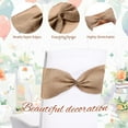 thumbnail image 3 of 24 Pcs Christmas Burlap Stretch Chair Sashes Linen Spandex Chair Bands Ties Dining for Wedding Dining Banquet Event Party Favor Ceremony Decoration (Pure Brown), 3 of 6
