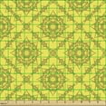 thumbnail image 2 of Damask Fabric by the Yard Upholstery, Ornamental Zen Pattern of Cosmos Symbol Yoga Ritual Far Eastern Design, Decorative Fabric for DIY and Home Accents, Yellow and Dark Sepia by Ambesonne, 2 of 5