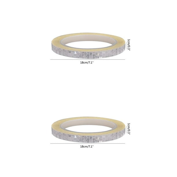 Riwesomey Pegatina reflectante de 8M, cinta de advertencia luminosa para llanta, tira reflectora adhesiva para rueda de cuadro de bicicleta de Type8 NO8