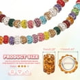 thumbnail image 2 of Uxcell European Large Hole Beads for Jewelry Making, 5mm Hole 100Pcs Crystal Rhinestone, White/Crystal Yellow/Golden/Brown, 2 of 6