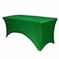 thumbnail image 3 of YOUR cHAIR cOVERS - 8 ft Rectangular Fitted Spandex Tablecloths Patio Table cover Stretchable Tablecloth - Emerald green, 3 of 4