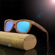 UV400 Handmade Retro Bamboo Wood Polarized Sunglasses Outdoor Sport Cycling Helm Sun Glasses