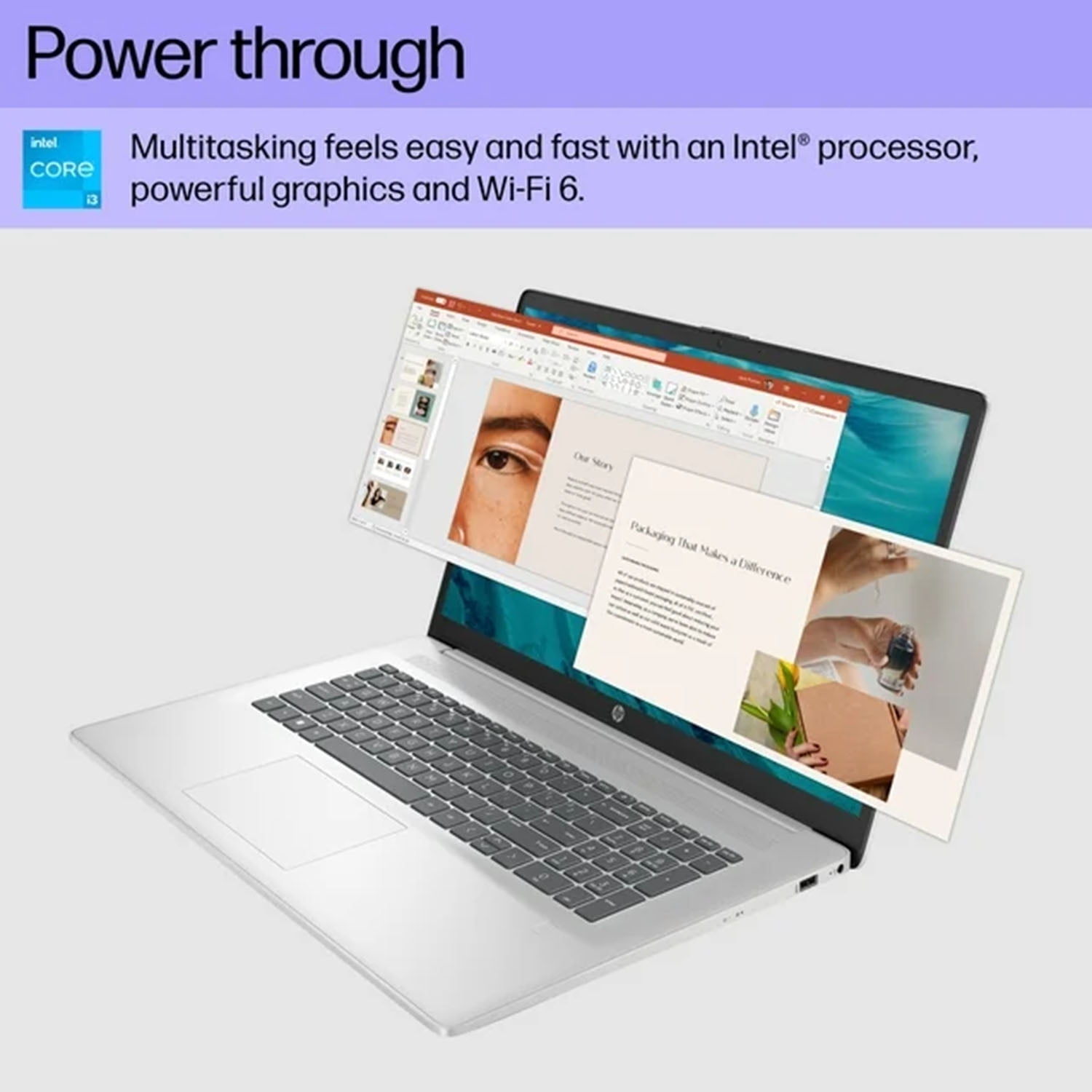 HP 17 17.3" FHD IPS Laptop Computer, Intel Core i3-N305, 16GB RAM, 512GB PCIe SSD, Long Battery Life, Wi-Fi 6, Bt 5.3, HDMI, Windows 11 Home, Natural Silver