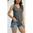 thumbnail image 5 of Sherrylily Summer Women V Neck Tank Tops Loose Casual Sleeveless Shirts Tunic Fashion Tops, 5 of 6