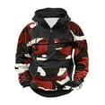 thumbnail image 2 of Zylanna Men's Hooded Sweatshirts with Pockets, Soft & Warm Camouflage Casual Half-Zip Sport Hoodies Pullover for Men Black, 2 of 3