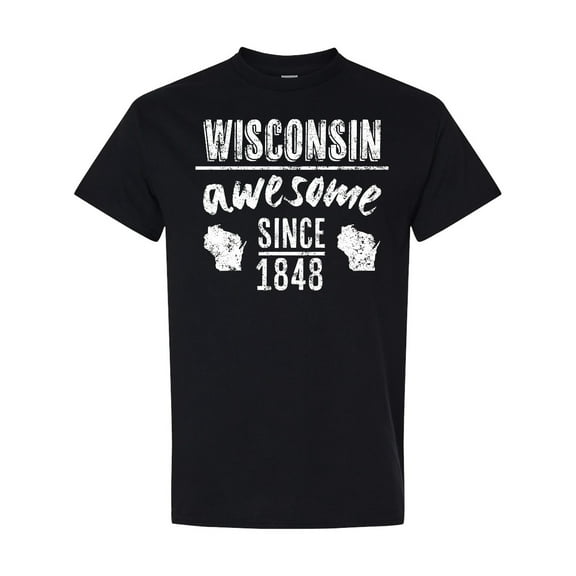 Inktastic Wisconsin Awesome Since 1848 T-Shirt