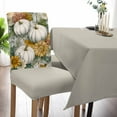 thumbnail image 5 of Dining Chair Covers Set of 6 Vintage White Pumpkin Daisy Leaf Thanksgiving Fall Stretch Parsons Chair Slipcovers Removable Washable Chair Cover Protector for Kitchen Dining Room Hotel, 5 of 5