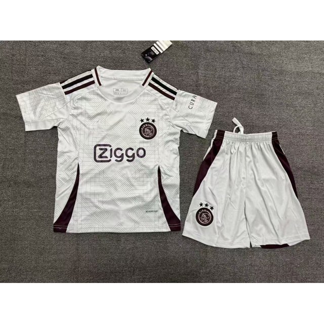 Conjunto De Camiseta Clásica De Manga Corta De Verano De Visitante Del Ajax De La Temporada 2425XL