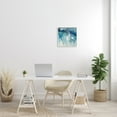 thumbnail image 2 of Abstract Blue Paint Chaos Bold Rigid Movement Abstract Framed Art Print Wall Art, 17x17, 2 of 7