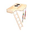 thumbnail image 3 of thinsony Pet Bird Parrot Playground Wooden Ladder Toy Interactive Platform Accessory, 3 of 9