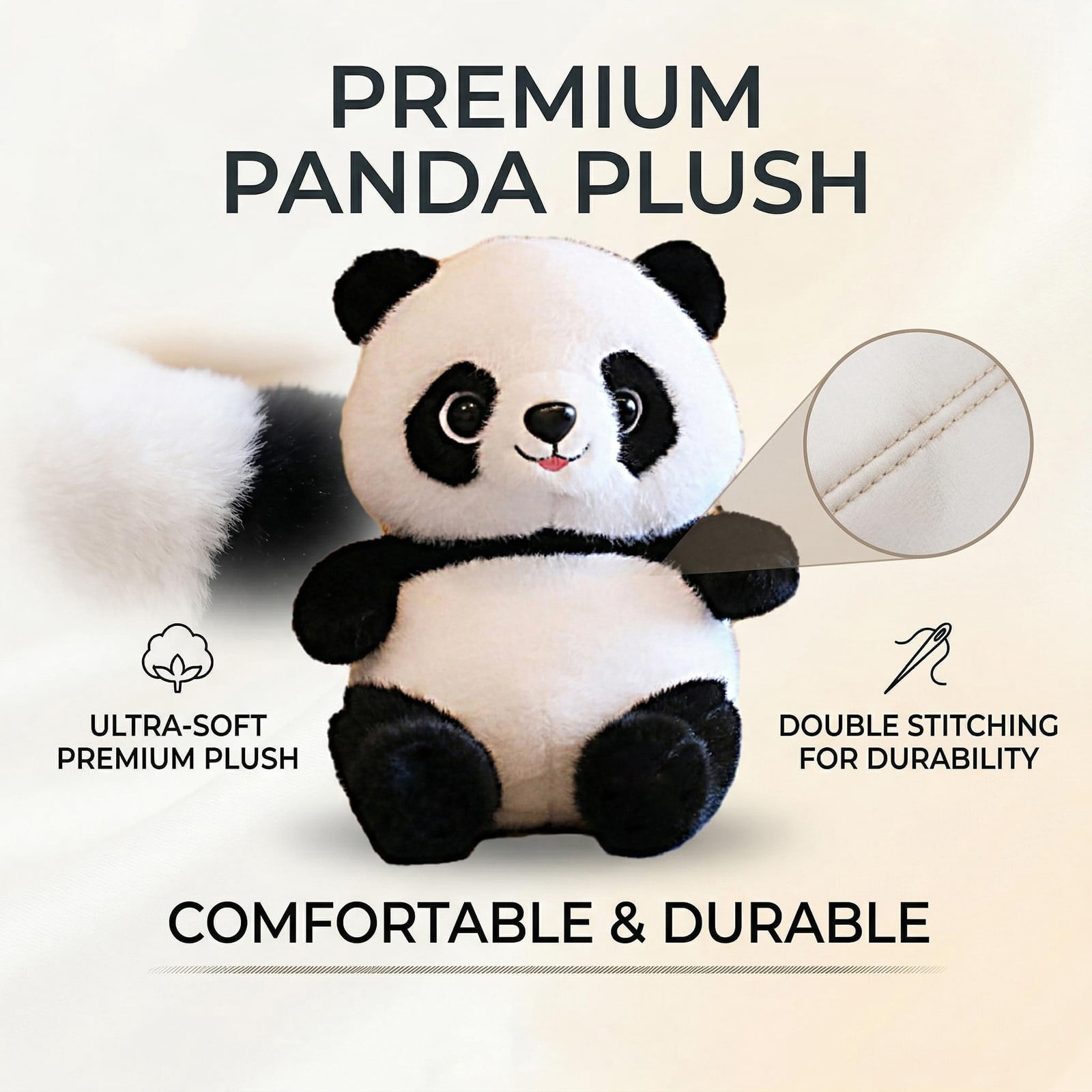 RUIG 9.8 Inch Panda Stuffed Animal Plush Toys for Kids, Cute Panda Plush Toys, Soft Bear Stuffed Animals for Easter Basket Stuffers, Valentines Day Gifts, Kawaii Bear Plushies