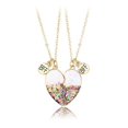 thumbnail image 1 of Best friend necklace rainbow heart friendship necklace, matching Bff necklace for 2 girls(1). Jewelry item., 1 of 4