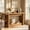 Dark Brown, variant on Fnova 63" Farmhouse Console Table with Long Storage Shelves, 2-Tier Entertainment Center for 55" - 75" TVs, Tall Television Console Table for Living Room, Bedroom, Hallway, Foyer