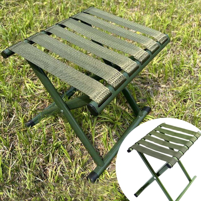 EGNMCR Folding Stool Portable Small Stool Exquisite Workmanship Military Training Folding Chair Thickened Backrest Chair Train Outdoor Fishing Chair folding stools