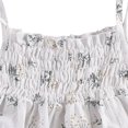 thumbnail image 4 of 2Pcs Baby Summer Outfits Floral Printed Spaghetti Strap Romper Bowknot Headband, 4 of 5