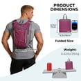 thumbnail image 4 of LAIMEIWEE Small Hiking Backpack, 13L Lightweight Foldable Travel Backpack for Men Women, Packable Daypack Hiking Bag for Camping Walking,Magenta, 4 of 8