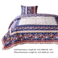 thumbnail image 5 of Loir 2 Piece Twin Quilt Set with Floral Print, Multicolor- Saltoro Sherpi, 5 of 5